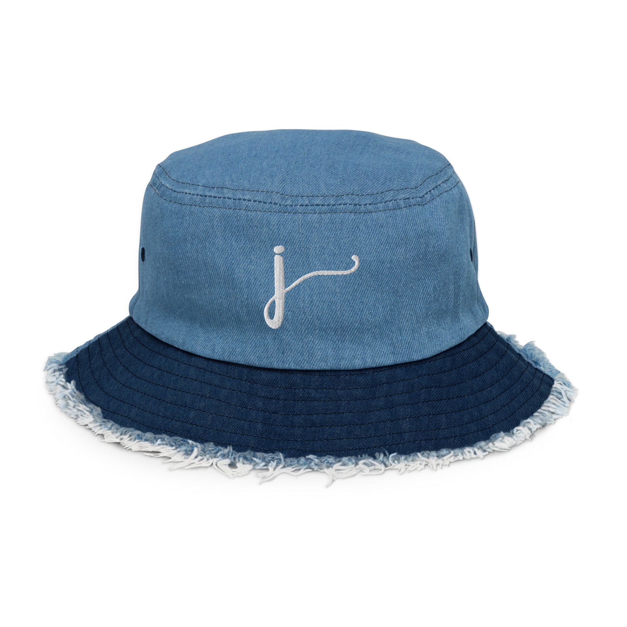 Distressed Denim Bucket Hat – Jogilby