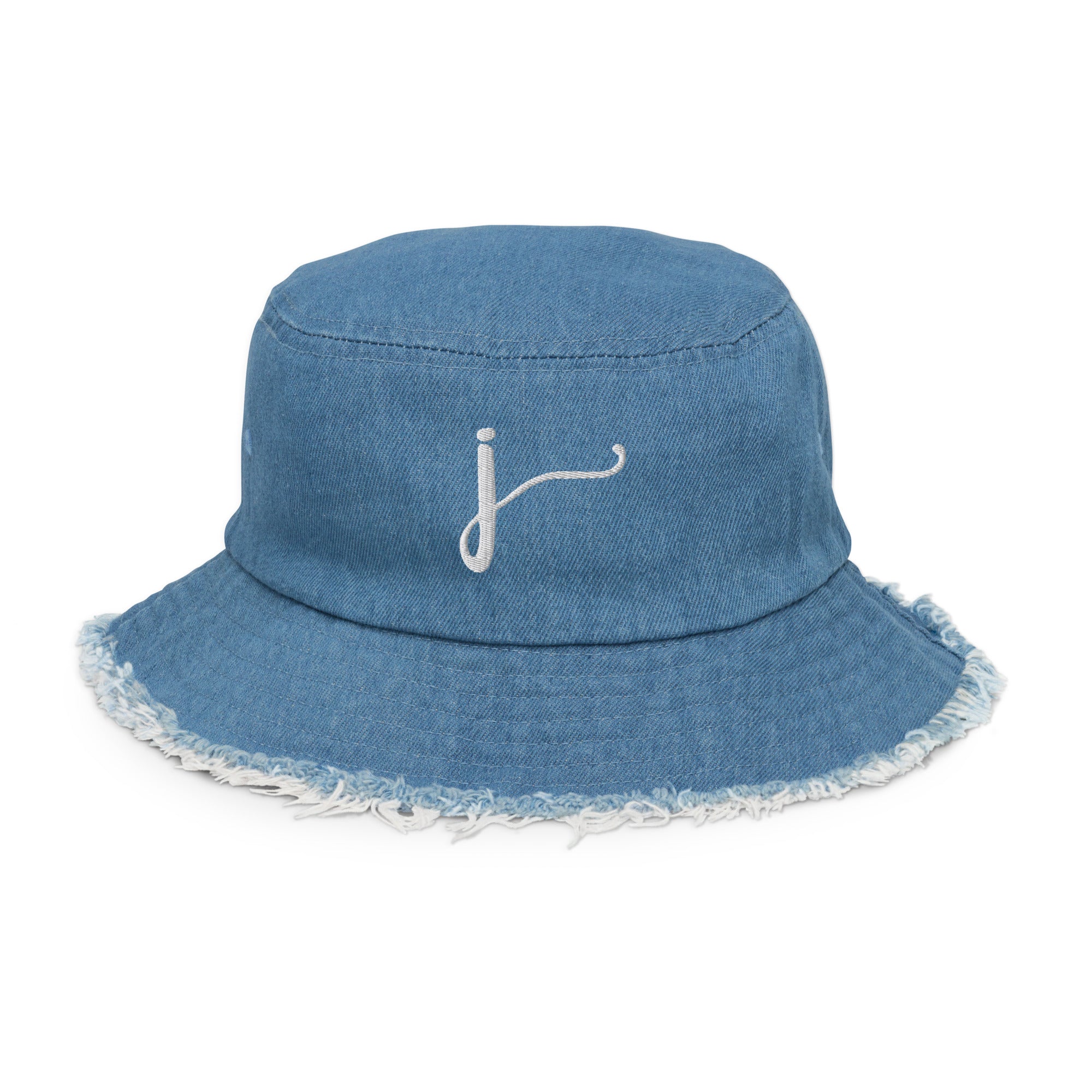 Distressed Denim Bucket Hat – Jogilby